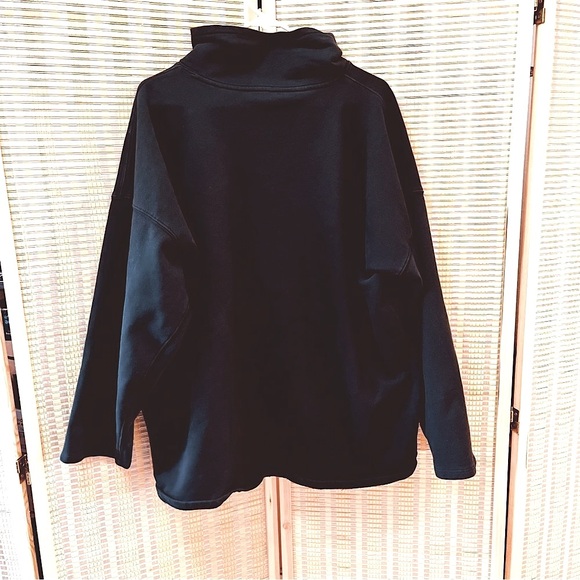 J Crew Black French Terry half  zip sweatshirt XXL - Picture 2 of 10